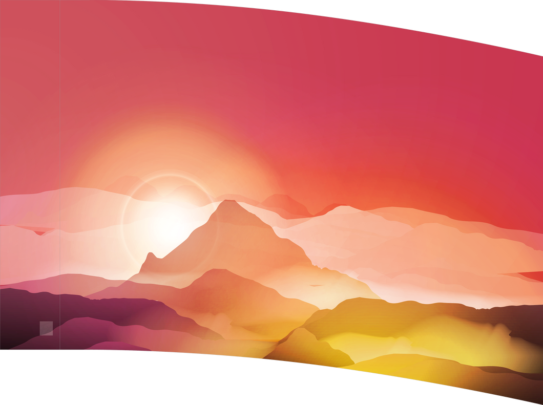 Pre-Designed Flags - Mountain Sunset