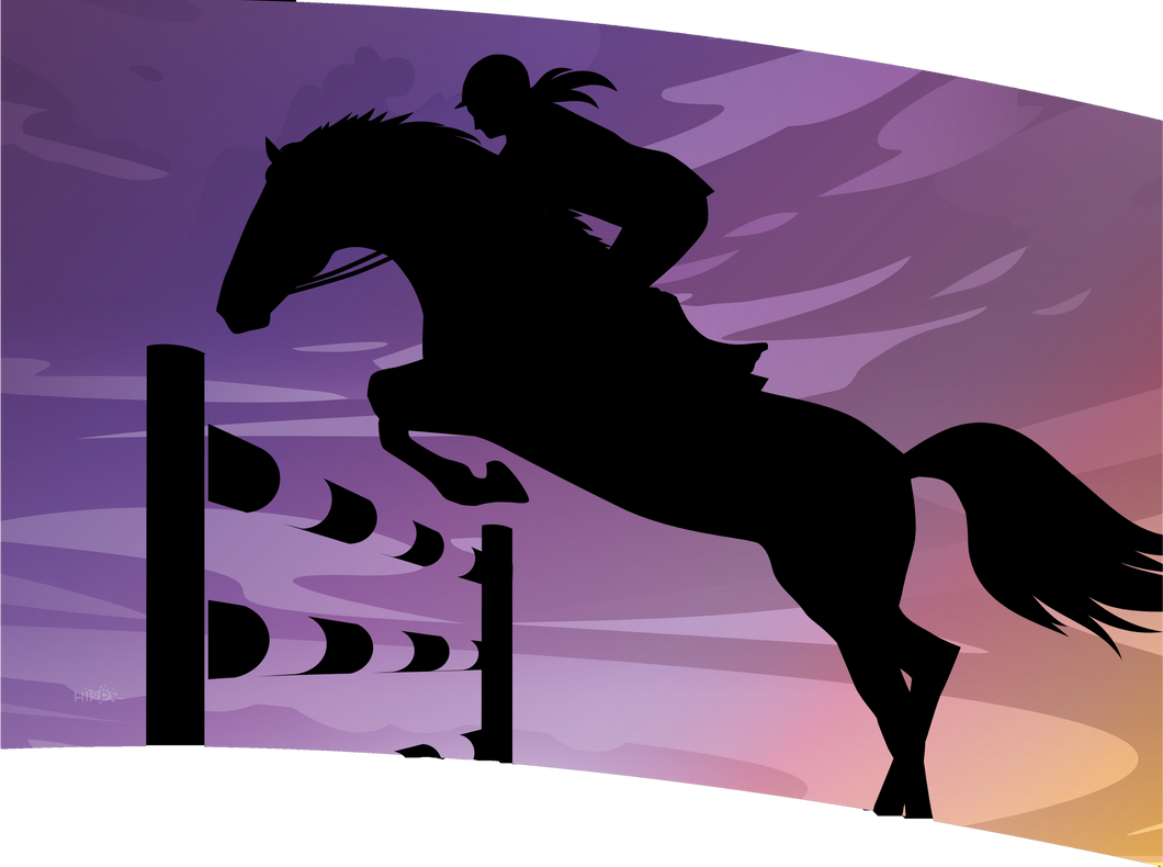 Pre-Designed Flags - Horse Jumping