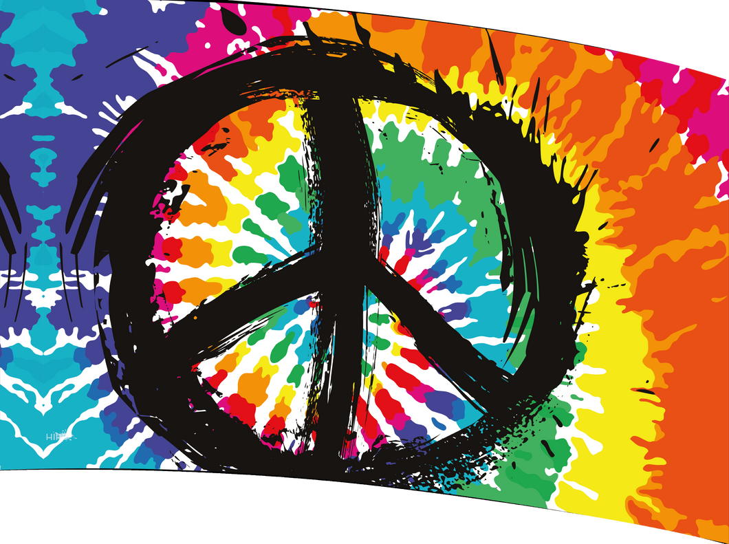 Pre-Designed Flags - Tie Dye Peace Flag