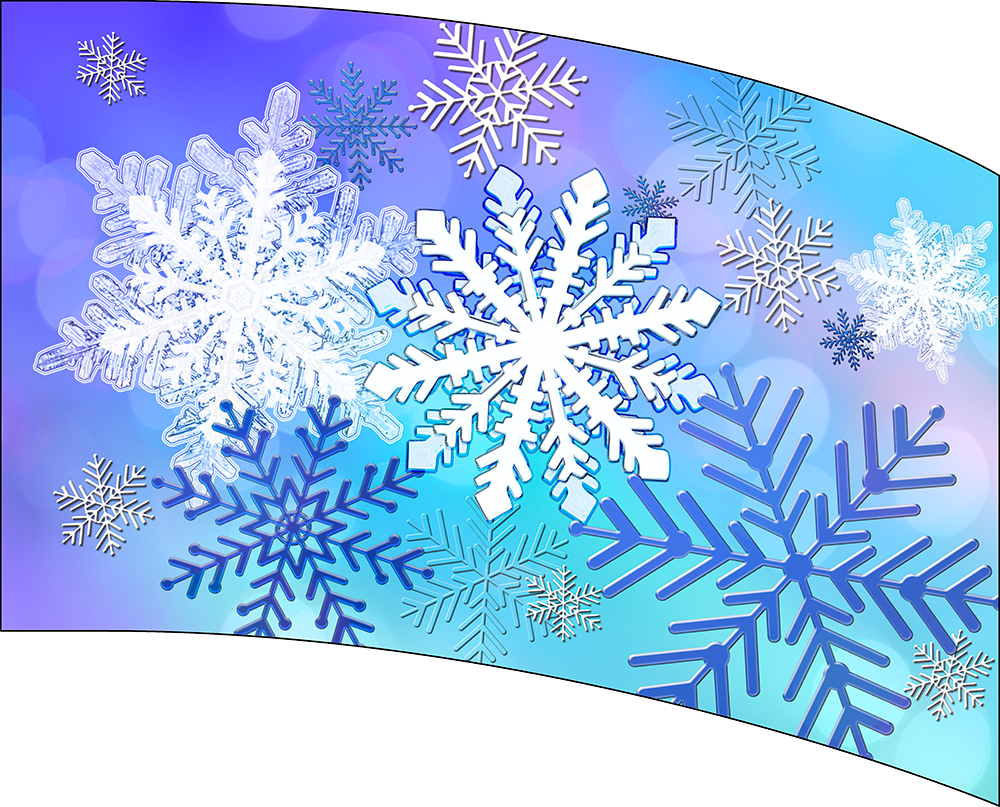 Ready To Ship Digital Flag - Snow Flake Blue