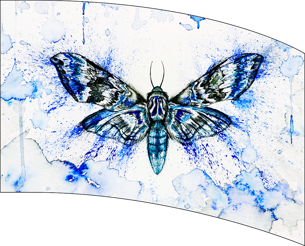 Ready To Ship Digital Flag - Moth Blue