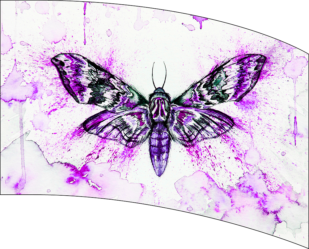 Ready To Ship Digital Flag - Moth Purple