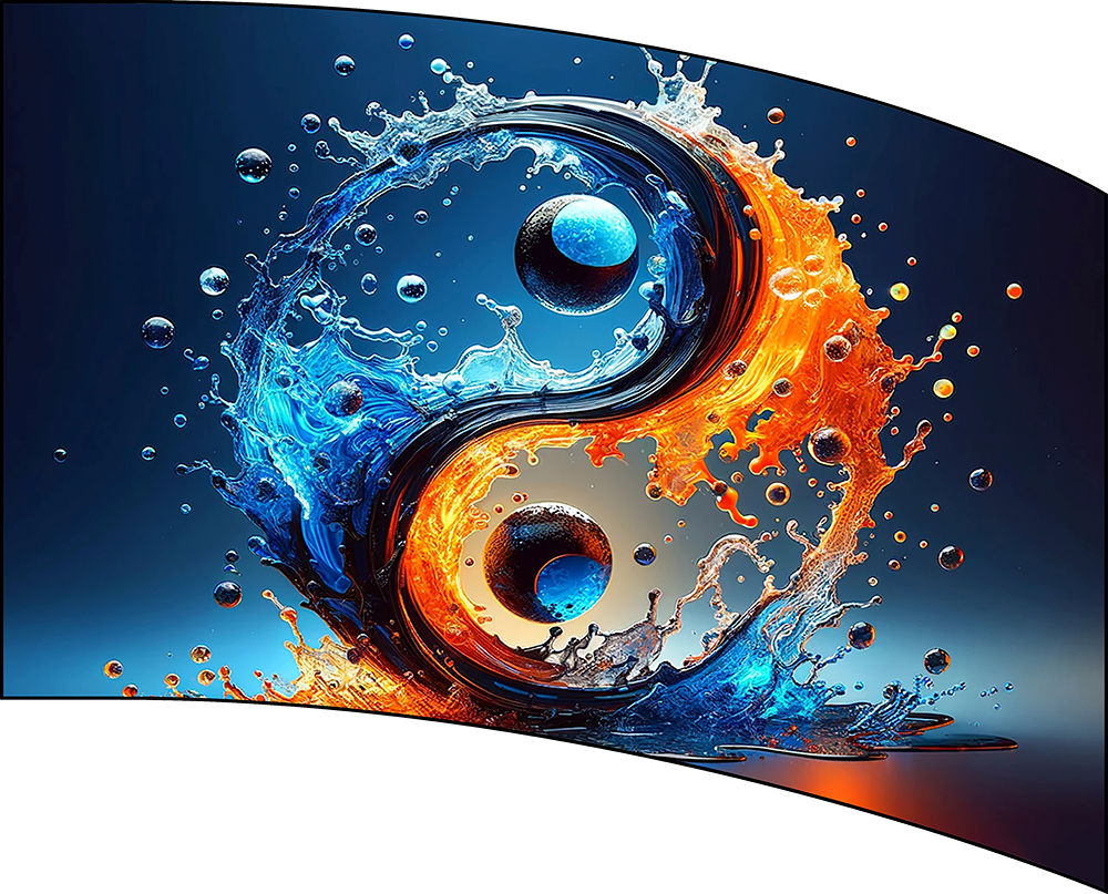 Ready To Ship Digital Flag - Fire Ice