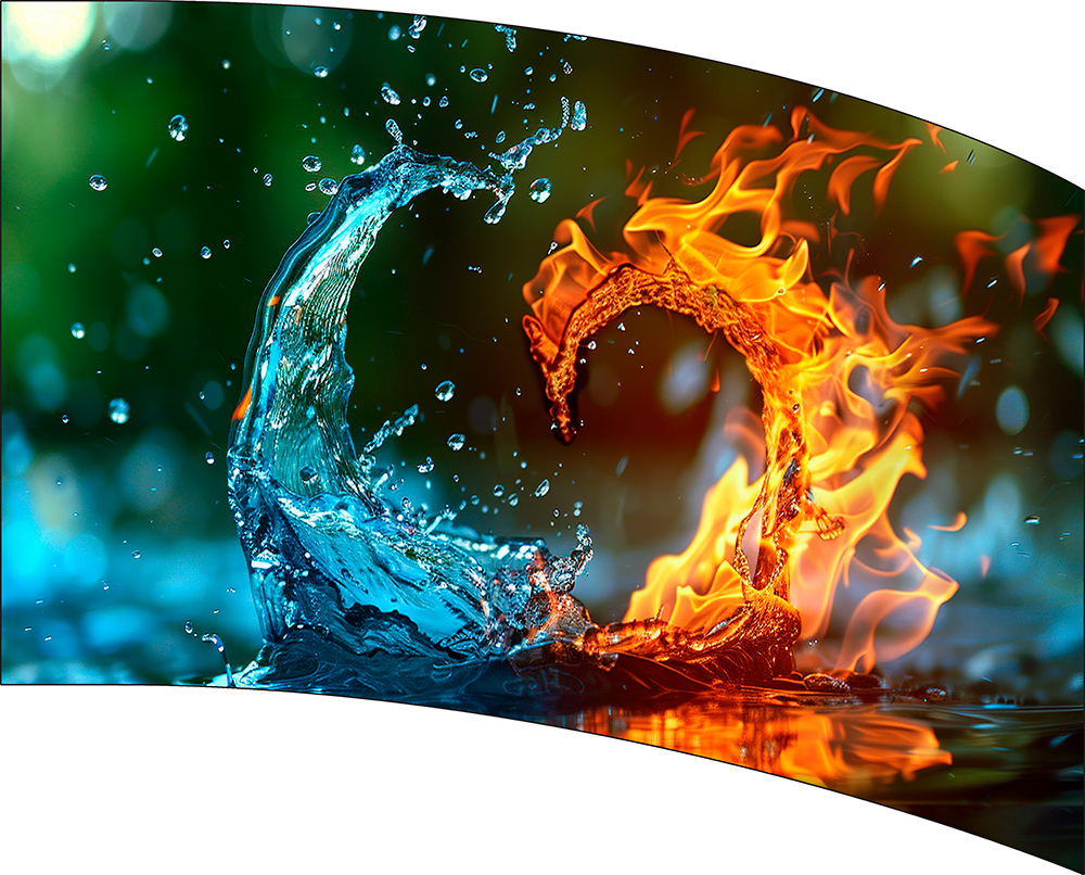 Ready To Ship Digital Flag - Fire Water Swirl