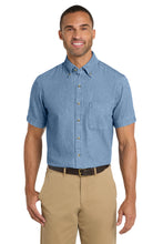Load image into Gallery viewer, Port &amp; Co ®  Short Sleeve Value Denim Shirt. SP11
