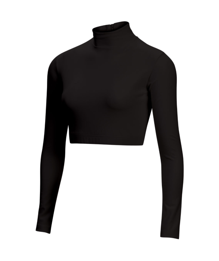 USC Long Sleeve Black Crop Top