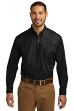 Load image into Gallery viewer, Port Authority ®  Tall Long Sleeve Carefree Poplin Shirt. TW100
