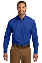 Load image into Gallery viewer, Port Authority ®  Tall Long Sleeve Carefree Poplin Shirt. TW100
