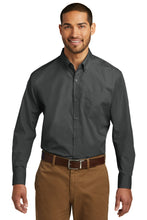 Load image into Gallery viewer, Port Authority ®  Long Sleeve Carefree Poplin Shirt. W100
