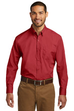 Load image into Gallery viewer, Port Authority ®  Long Sleeve Carefree Poplin Shirt. W100
