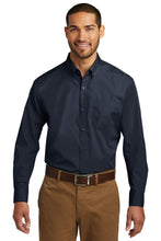 Load image into Gallery viewer, Port Authority ®  Long Sleeve Carefree Poplin Shirt. W100
