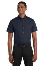 Load image into Gallery viewer, Port Authority ®  Short Sleeve Carefree Poplin Shirt. W101
