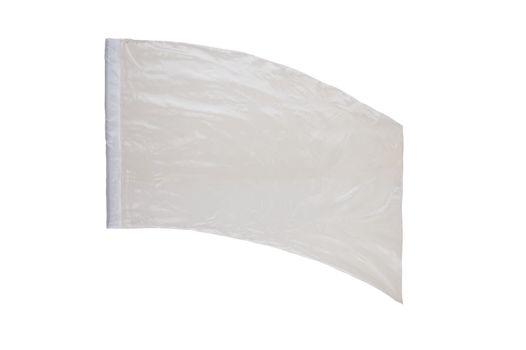 Solid Crystal Clear Lamé Curved Rectangular Flags