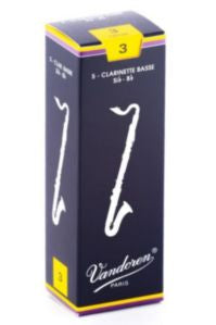 Vandoren Bb Bass Clarinet Reeds - Traditional, Strength 3 5ct