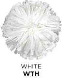 White Plastic Poms (Pair)