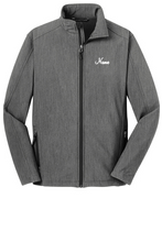 Load image into Gallery viewer, Tusculum University Pioneer Core Soft Shell Team Jacket in Pearl Grey Heather
