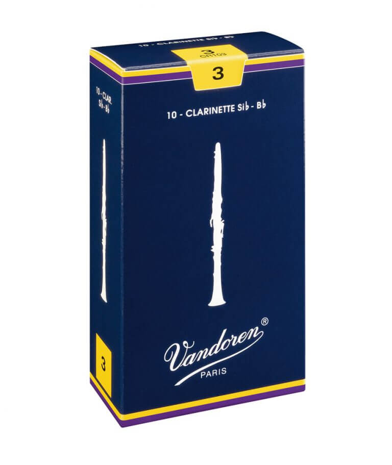 Vandoren Bb Clarinet Reeds - Traditional, Strength 3.0 10ct
