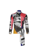 Custom Digitally Printed Basic Top With Drape